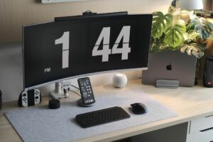 Home office desk setup by wei